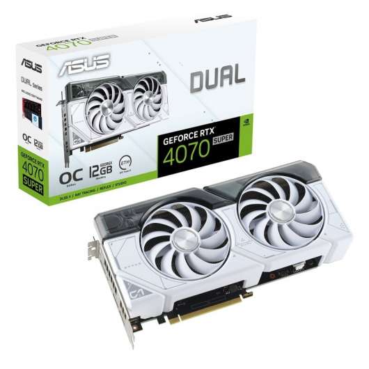ASUS DUAL GeForce RTX 4070 Super 12GB OC - White