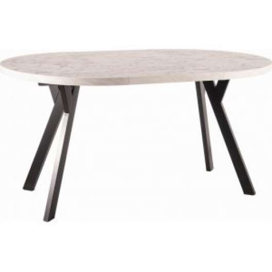 Medan förlängningsbart runt matbord 100x168 x 100 cm marmor laminat - Runda matbord